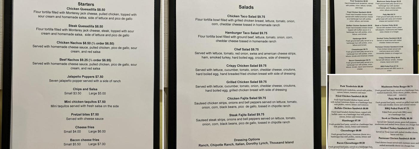 Yeya's Scratch Kitchen Menu
