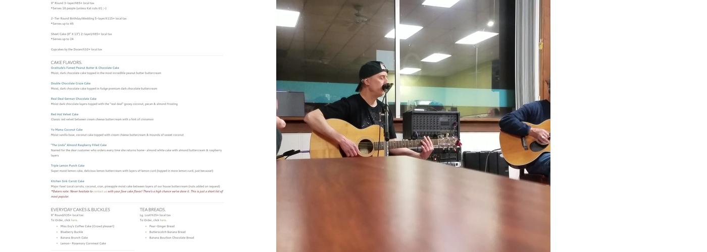 Gratitude Cafe & Bakery Menu