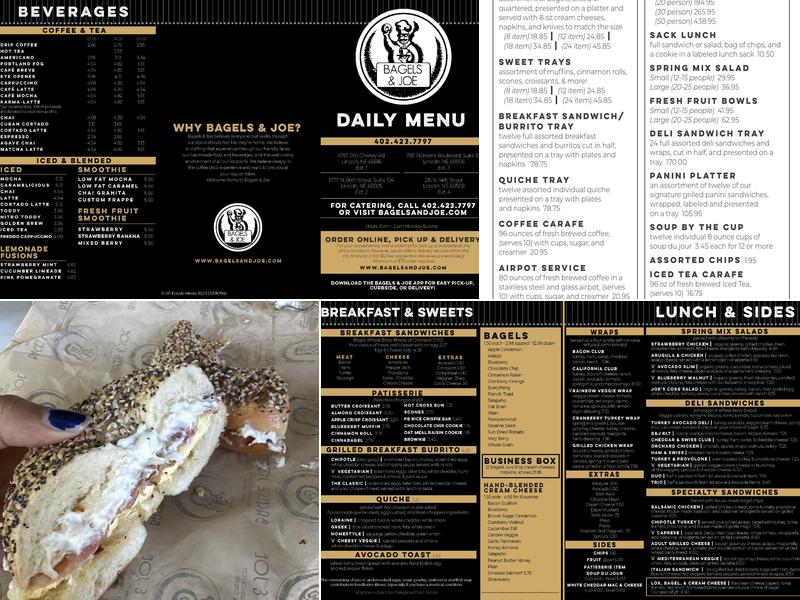 Bagels & Joe Menu