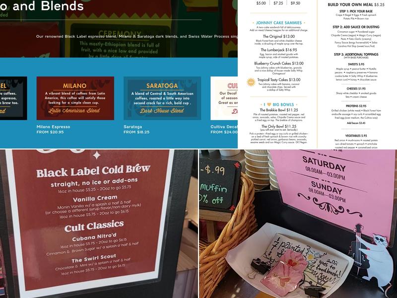 Cultiva Downtown Menu