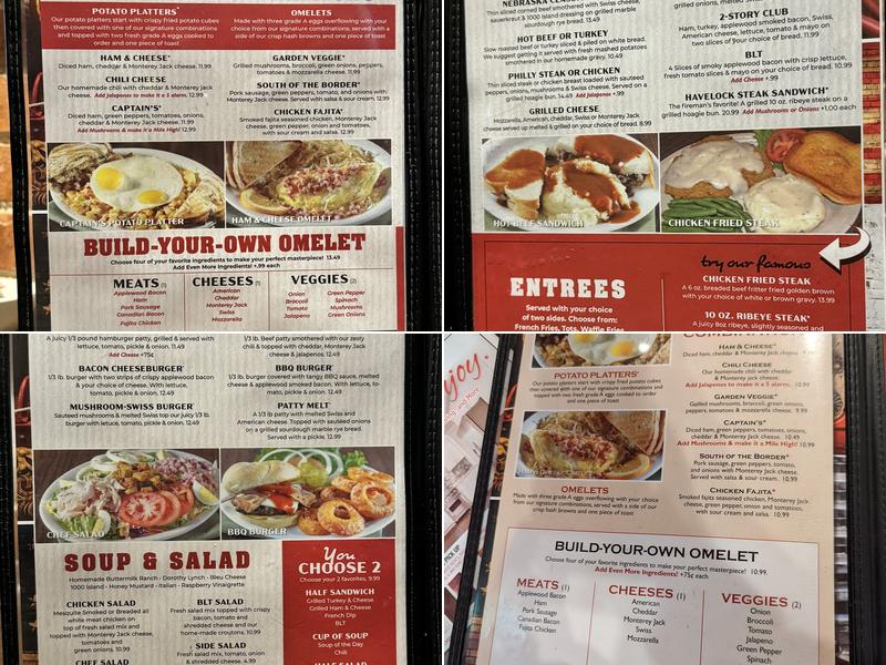 Engine House Cafe Menu