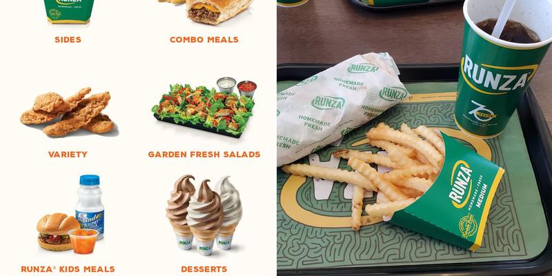 Runza Restaurant Menu