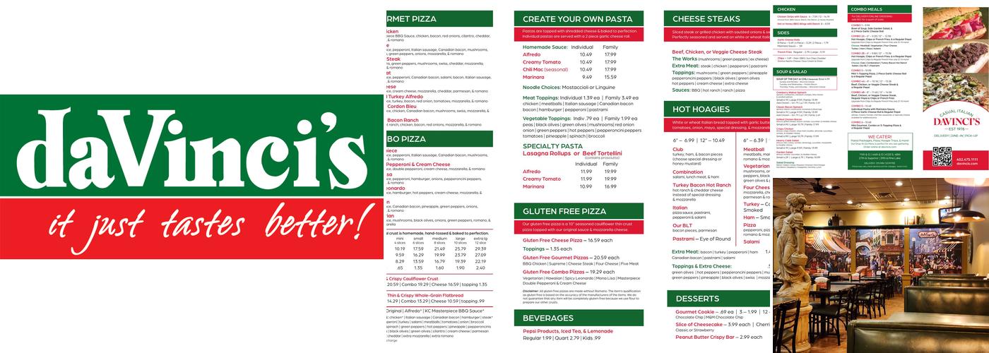 Davinci's Menu