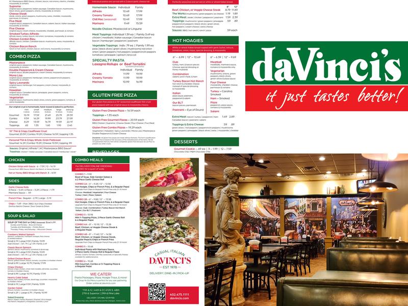 Davinci's Menu