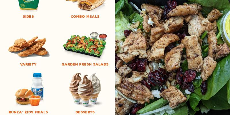 Runza Restaurant Menu