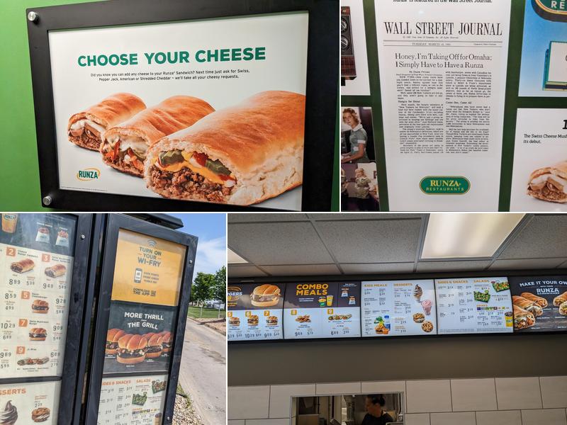 Runza Restaurant Menu