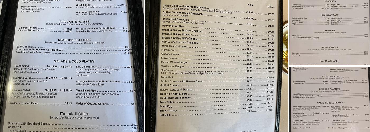 Olive Tree Restaurant Menu