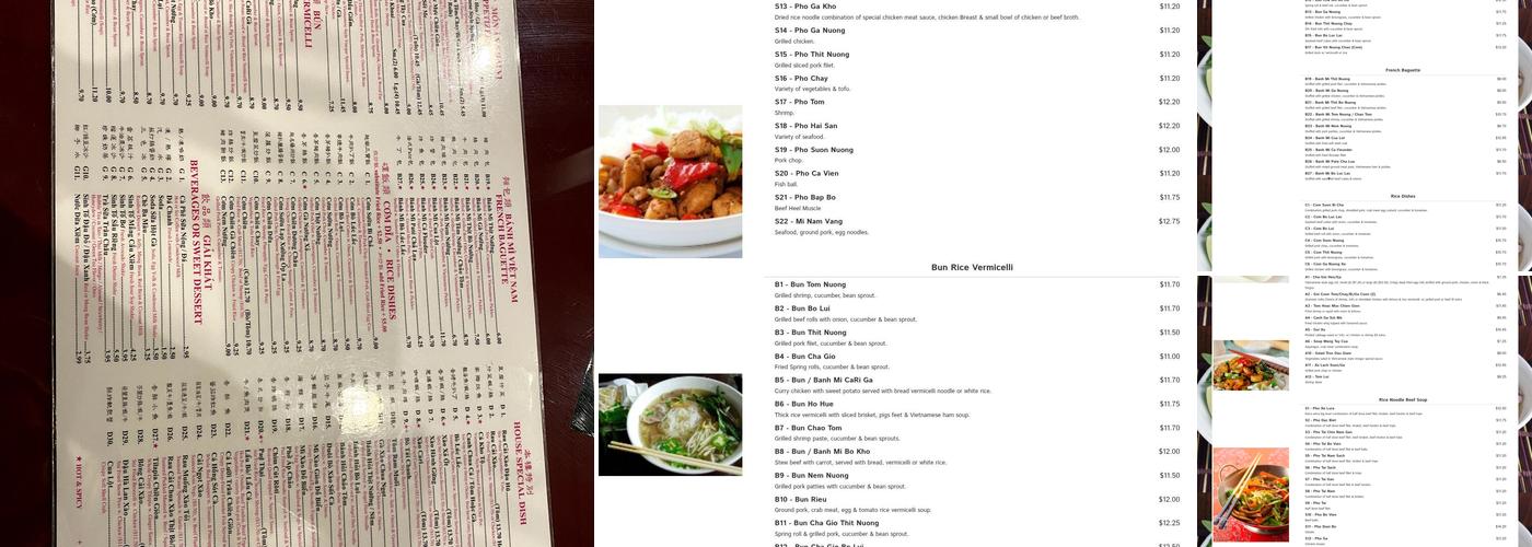 Phở Minh's Menu