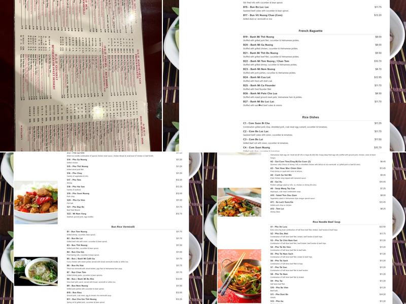 Phở Minh's Menu