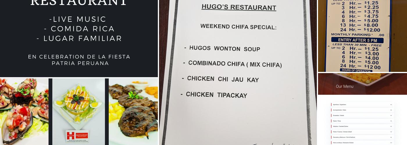 Hugo's Restaurant Menu