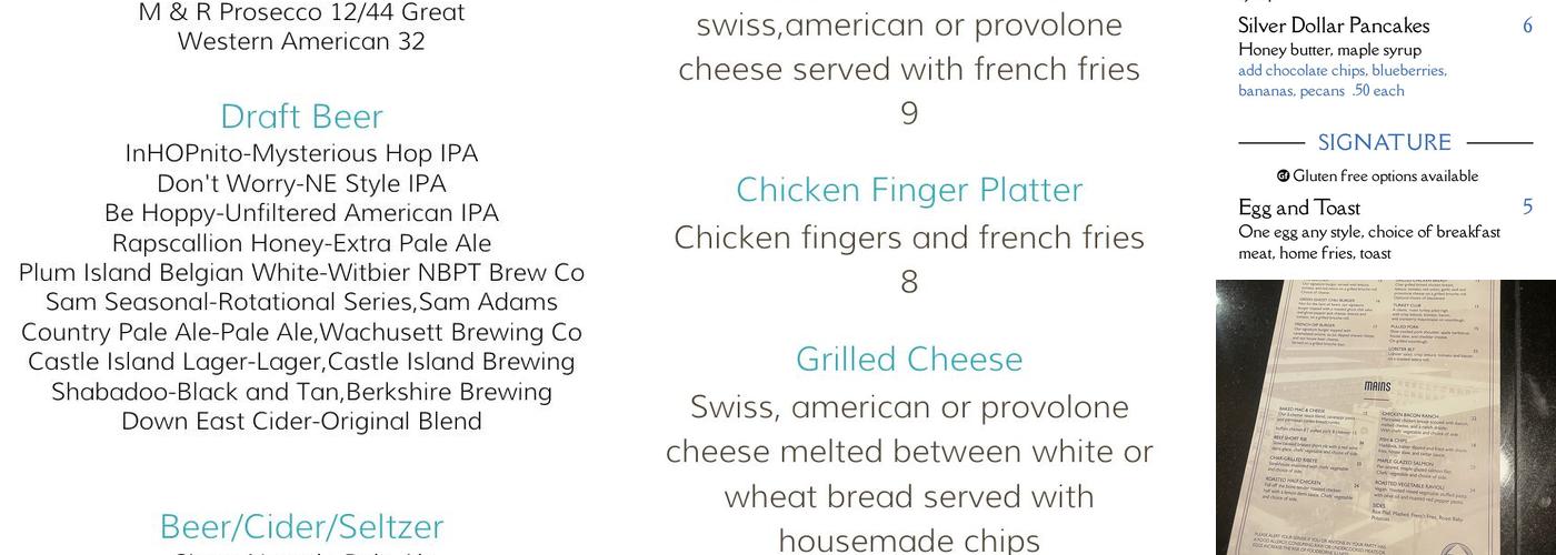 Visions Restaurant Menu