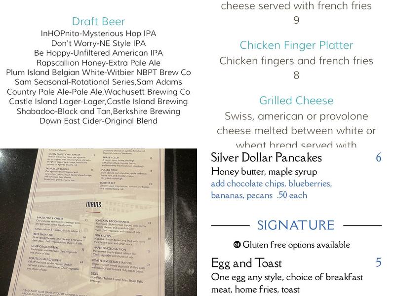 Visions Restaurant Menu