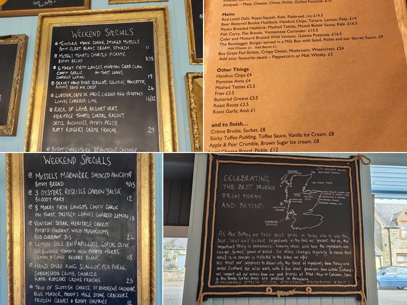 The Bothy Bistro Menu