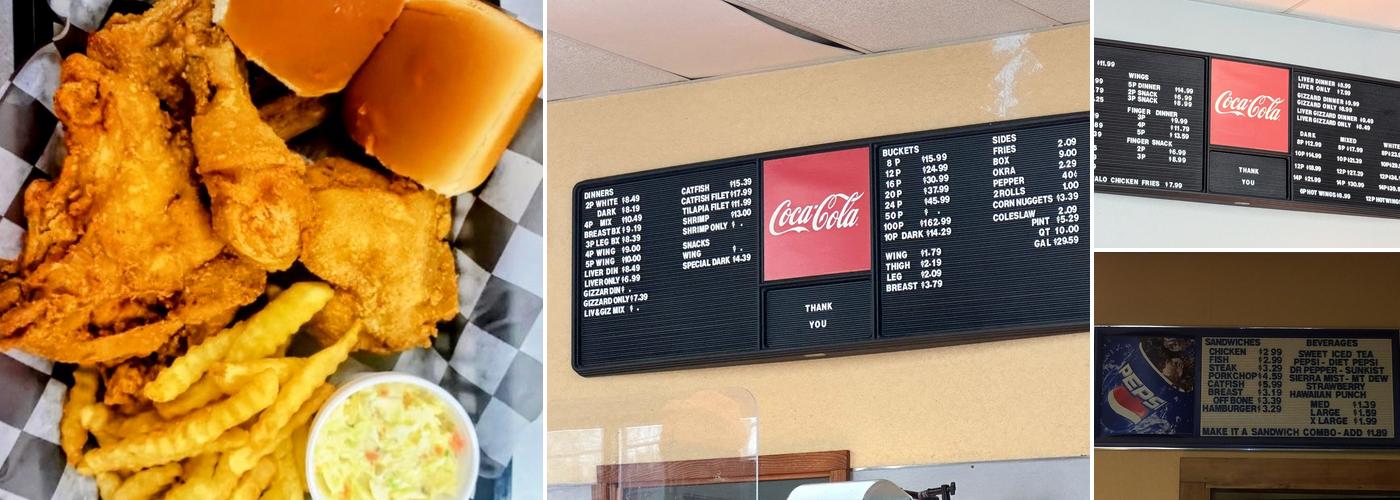Carters Fried Chicken Menu
