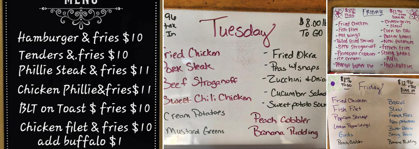 Backporch Steak & Seafood Menu