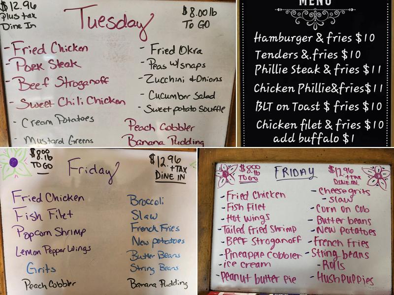 Backporch Steak & Seafood Menu