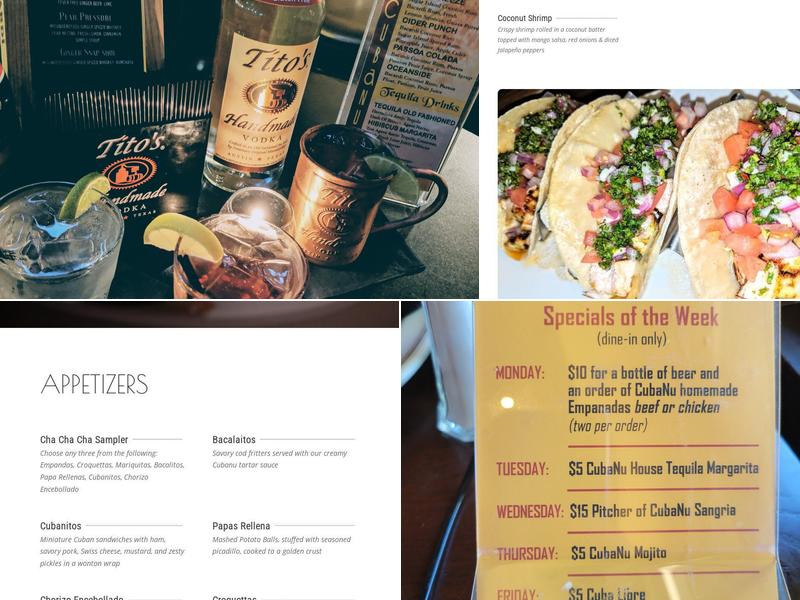 CubaNu Restaurant & Lounge Menu