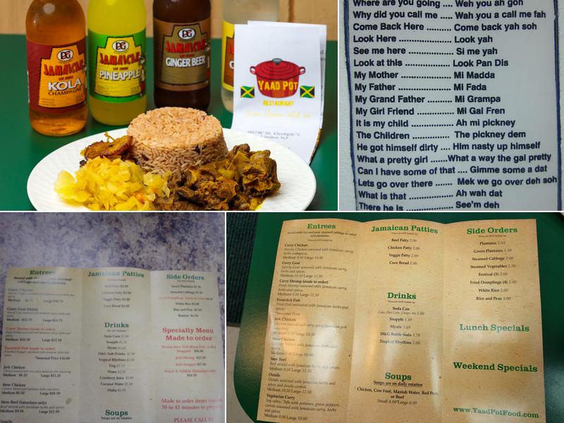 Yaad Pot Menu