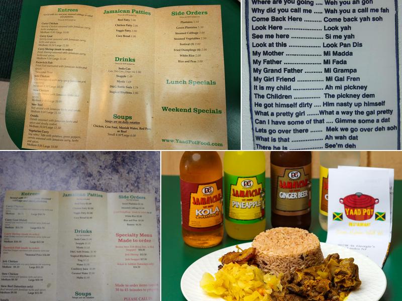 Yaad Pot Menu