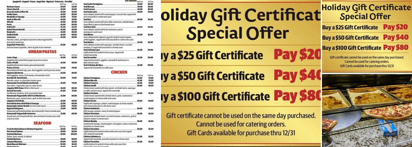 Red Tomato Urban Pizzeria Menu