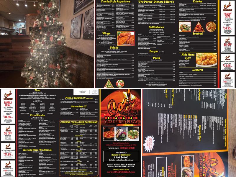 Coal Fired Pizza Menu
