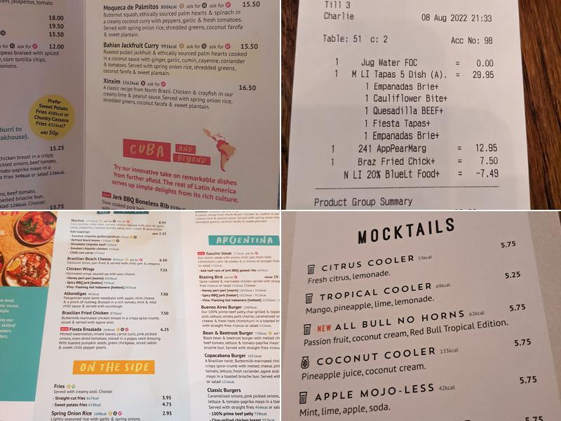 Las Iguanas - Plymouth Menu