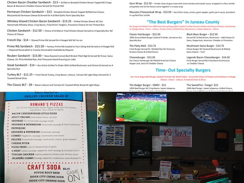 Timmy's Time Out Bar & Grill Menu