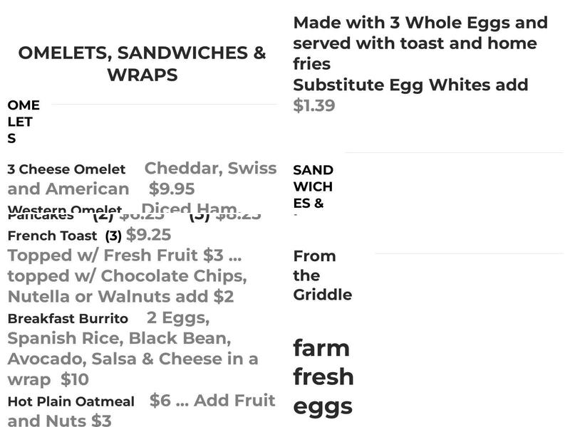 Max's Market & Eatery Flemington Menu