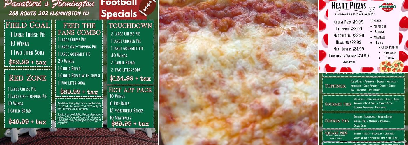 Panatieri's Pizza & Pasta of Flemington Menu