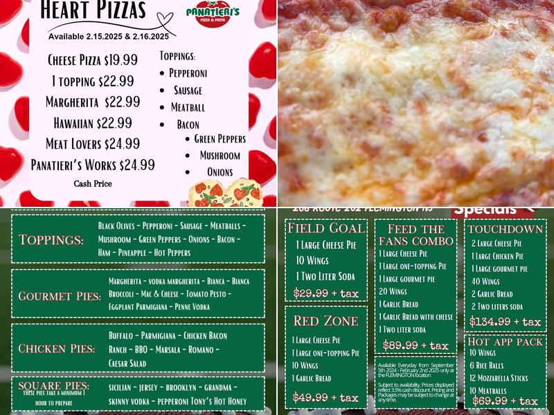 Panatieri's Pizza & Pasta of Flemington Menu