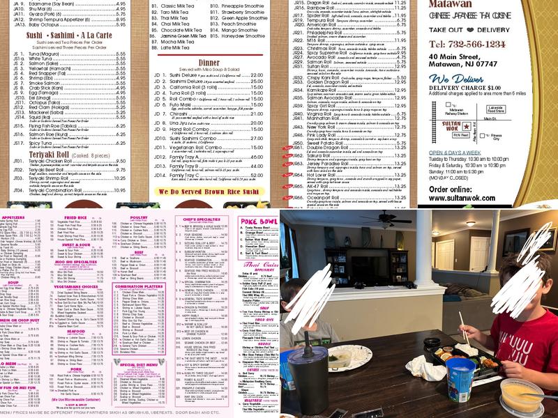 Sultan Wok Matawan Menu