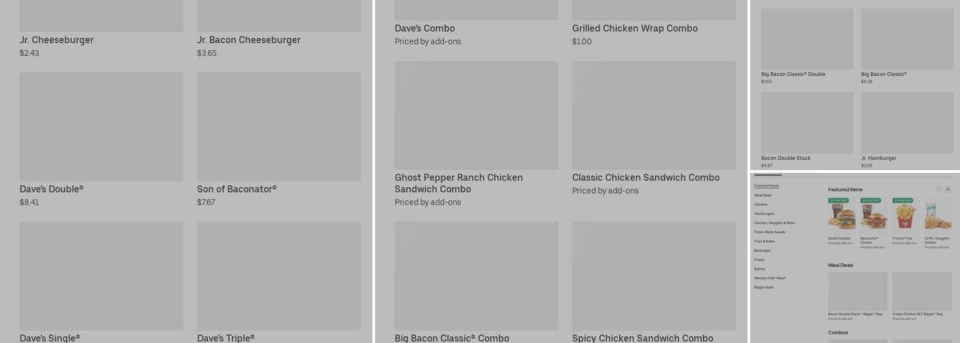 Wendy's Menu