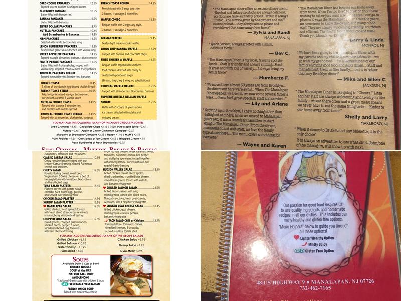 Manalapan Diner Menu