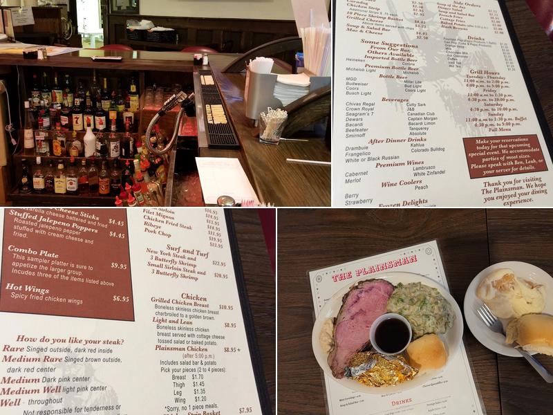 Plainsman Steakhouse & Lounge Menu