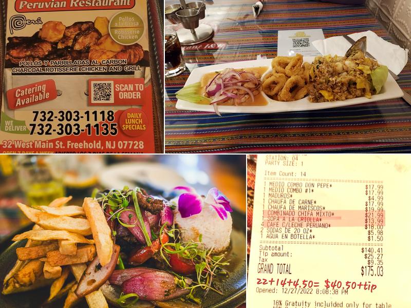 Don Pepe Peruvian Menu