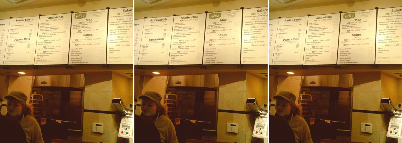 Panera Bread Menu