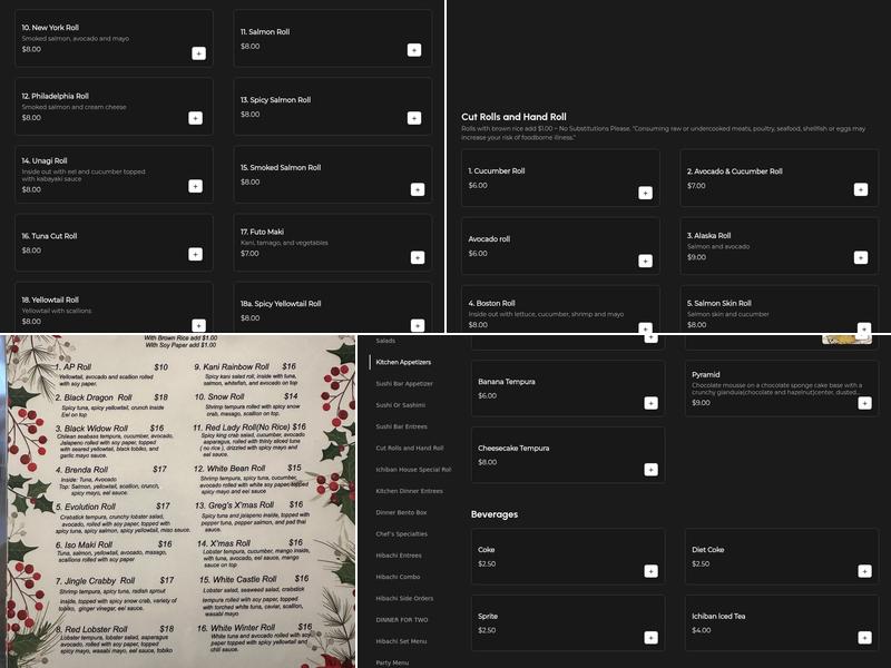 Ichiban Oakhurst Japanese Hibachi Steakhouse & Sushi Menu