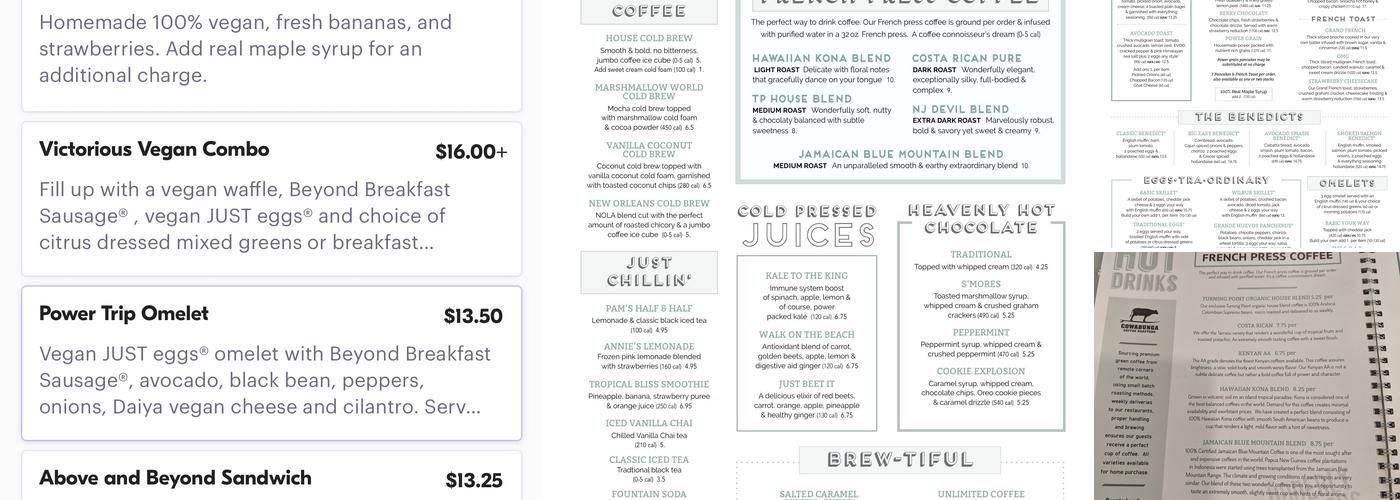 Turning Point of Manalapan Menu