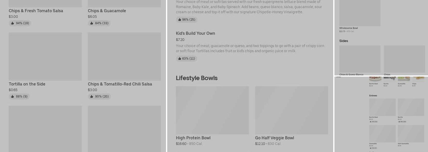 Chipotle Mexican Grill Menu