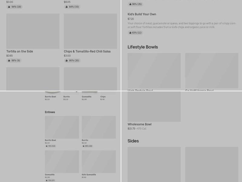 Chipotle Mexican Grill Menu