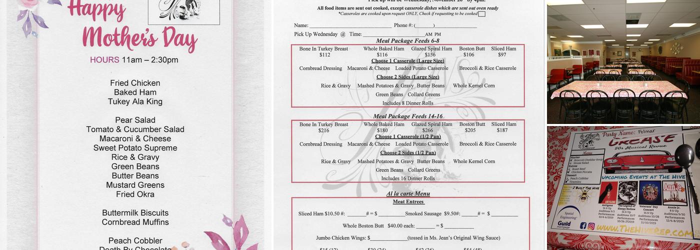 Ms. Jean's Restaurant Menu
