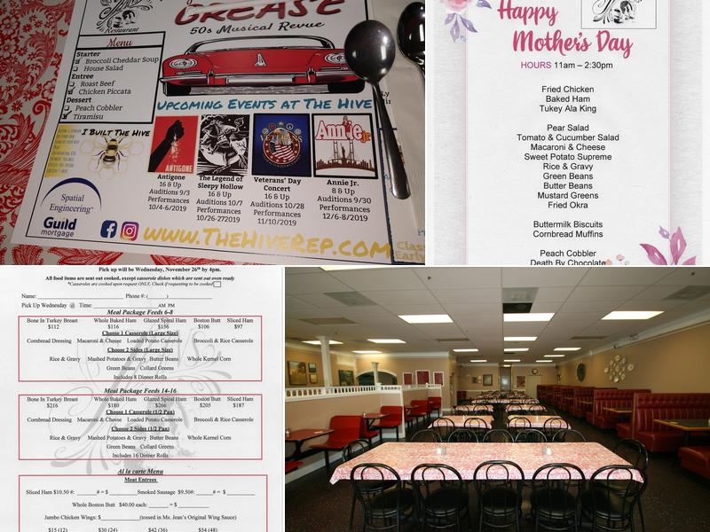 Ms. Jean's Restaurant Menu