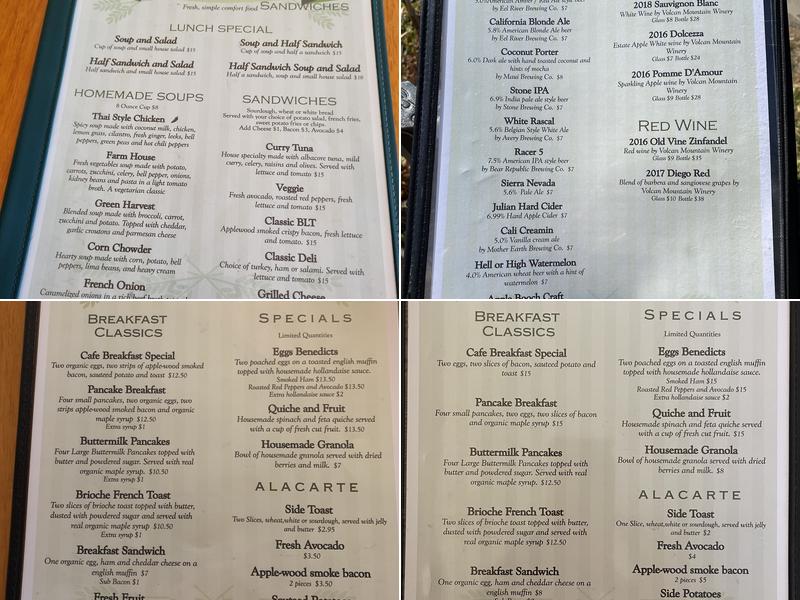 Soups & Such Cafe Menu