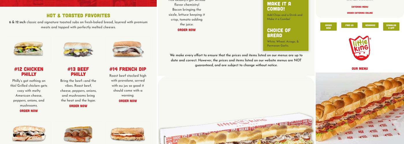 Little King Menu