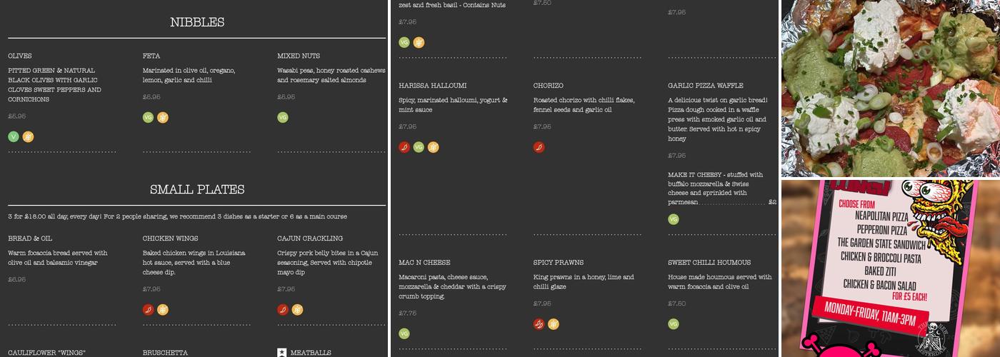 The New Amsterdam Menu