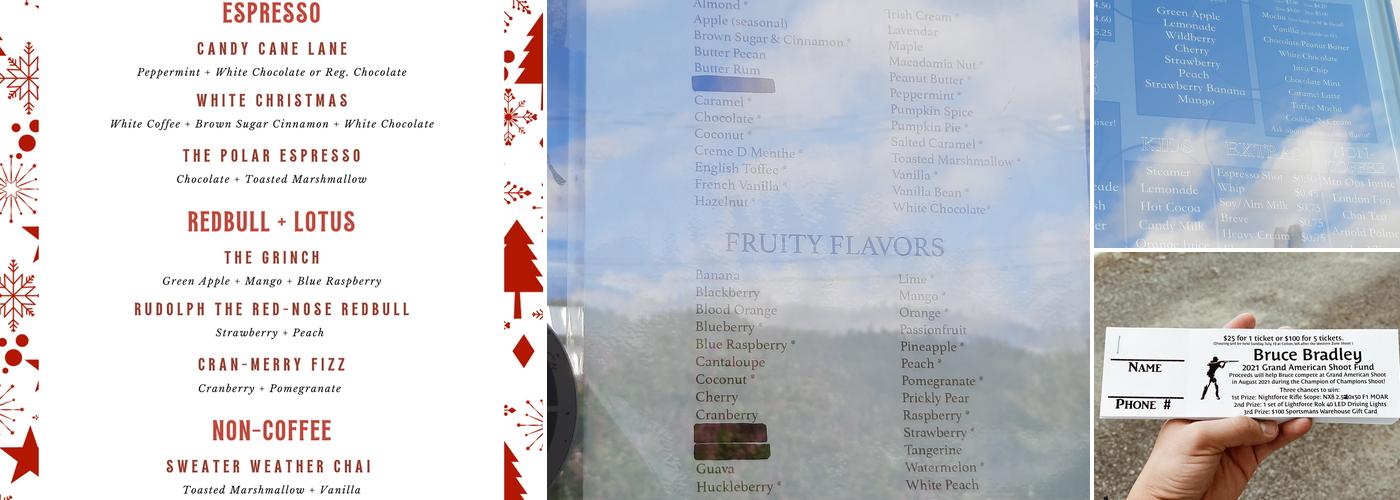 Caliber Coffee Menu