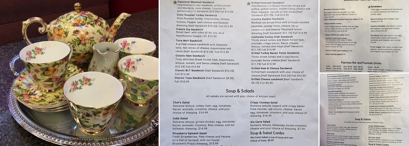 Hearthstone Restaurant & Bakery Menu
