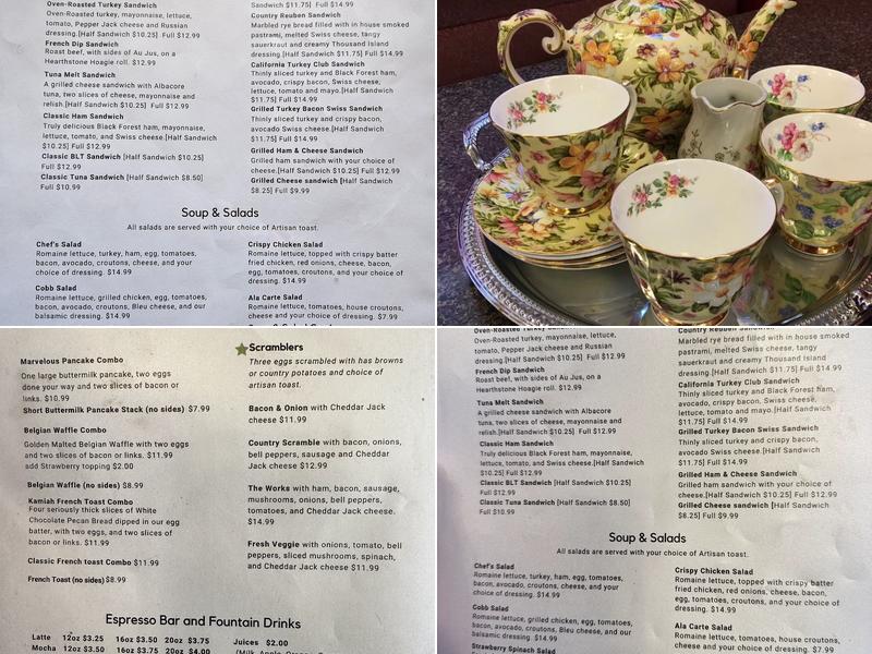 Hearthstone Restaurant & Bakery Menu