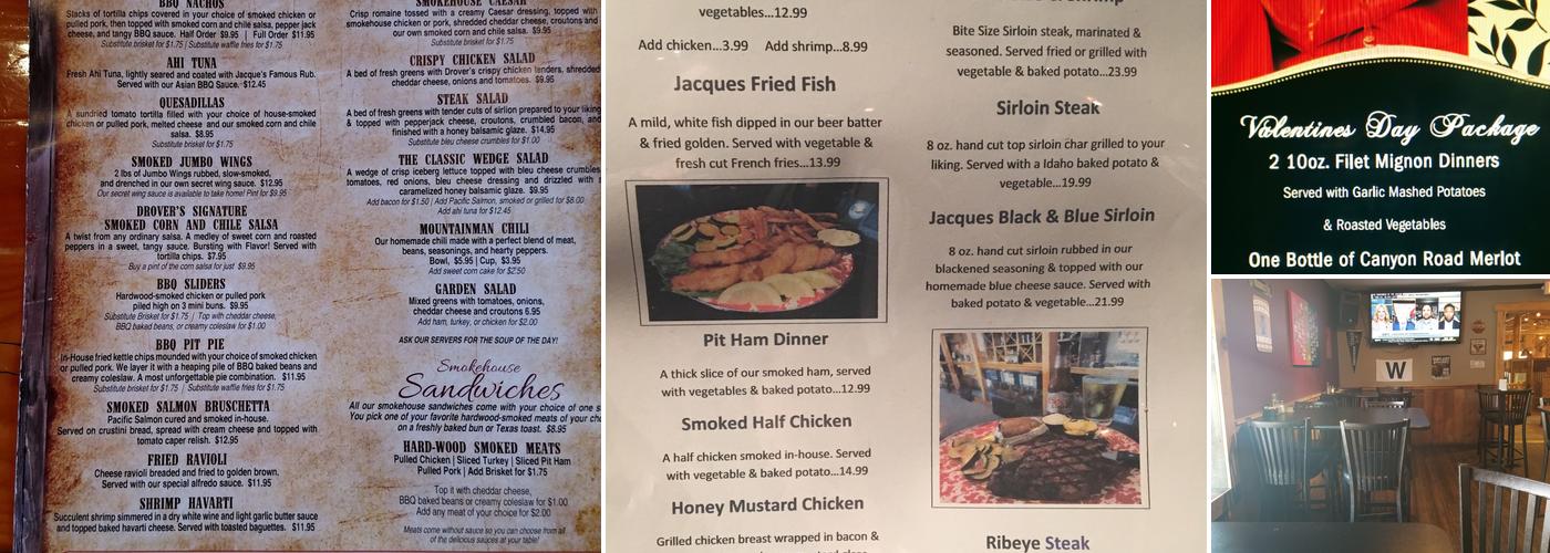Drovers Run At Jacques Spur Menu