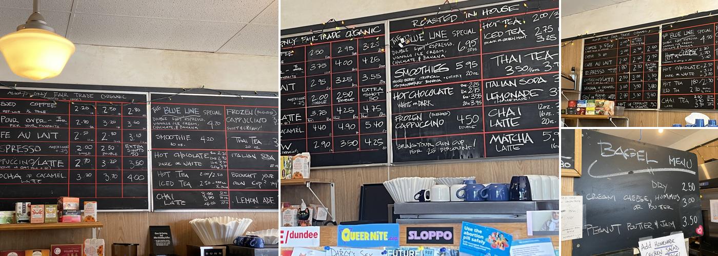 Blue Line Coffee Menu